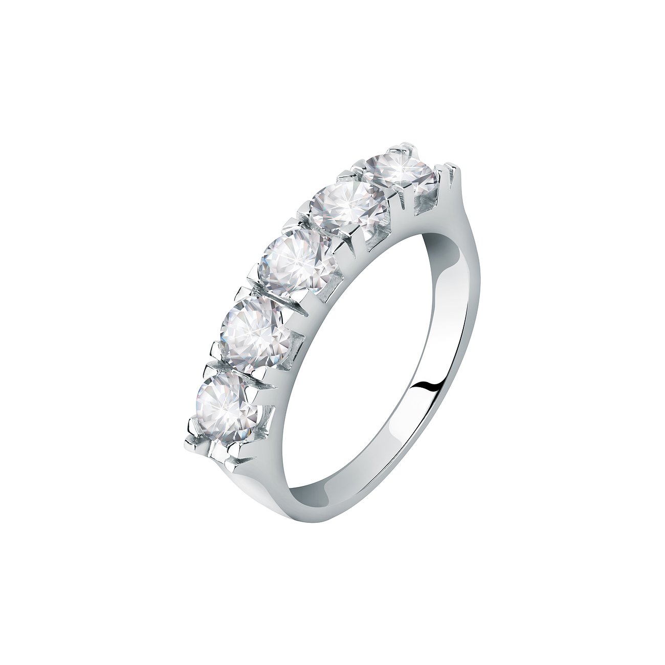 CHRIST Ring aus 750 Weißgold mit Diamanten im Brillantschliff.