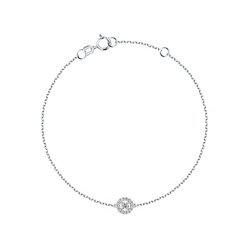 CHRIST Armband aus 750 Weißgold mit Diamanten als Solitär.