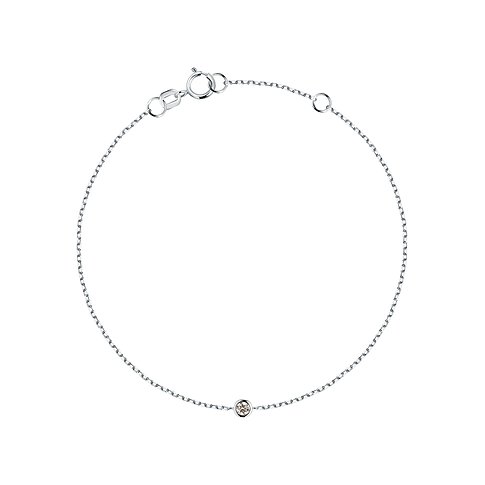 CHRIST Damenarmband aus 750 Weißgold mit Diamant.