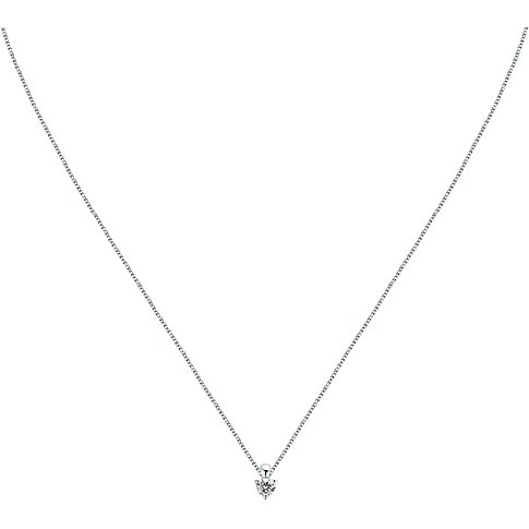 CHRIST Kette aus 750 Weißgold mit Diamant im Solitärschliff.