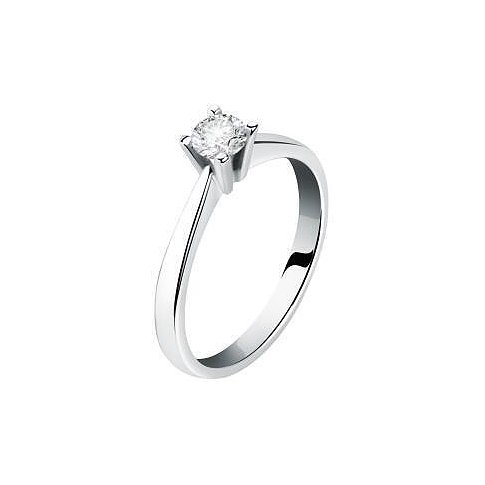 CHRIST Ring aus 750 Weißgold mit Diamant im Solitärschliff.