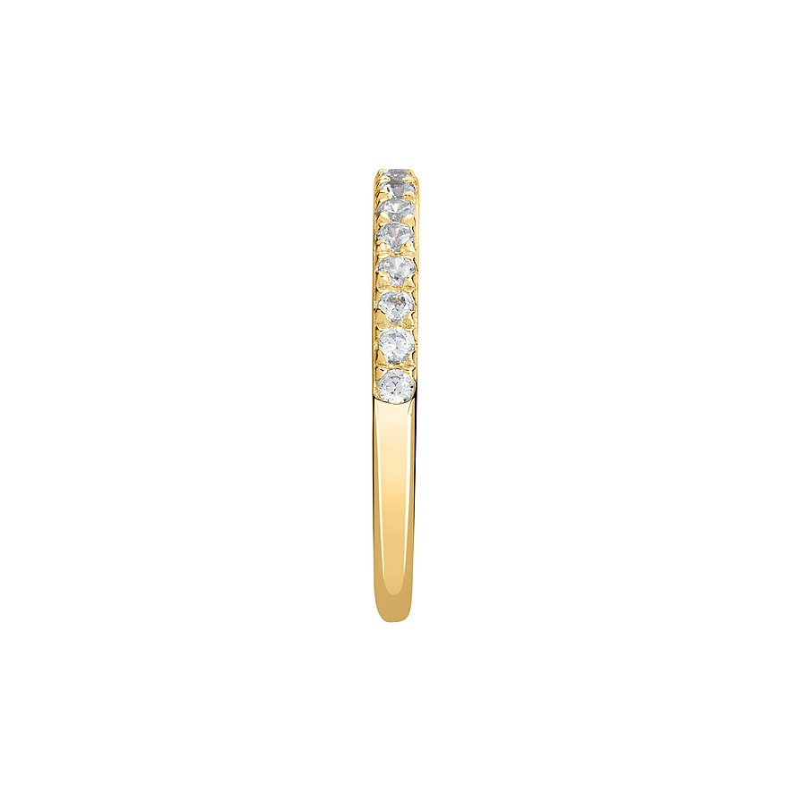 CHRIST Ring aus 585 Gelbgold mit Diamanten im Pavéfass.