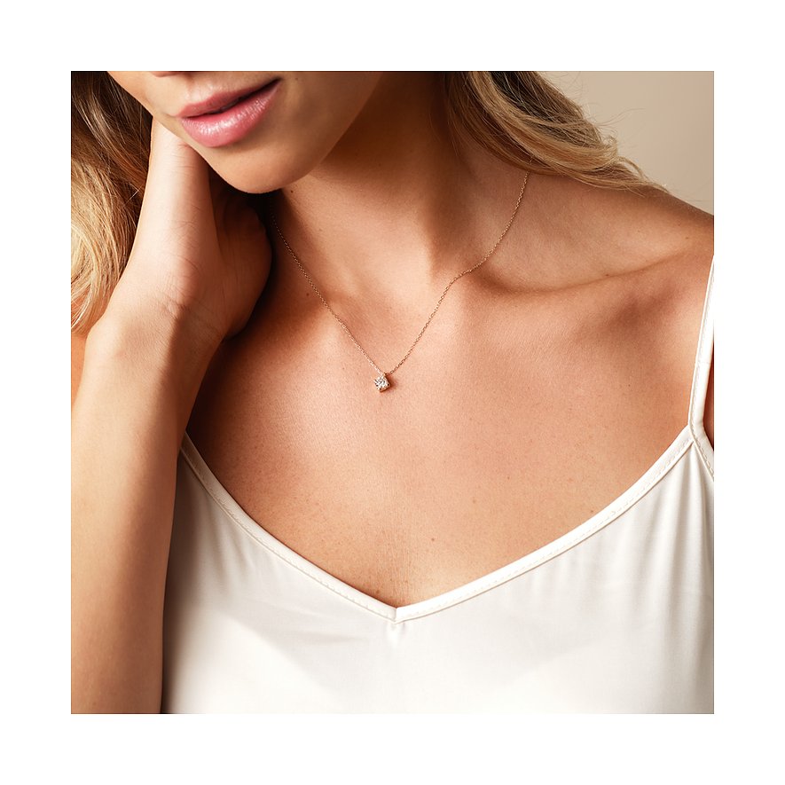 CHRIST Damen-Halskette aus 585 Gelbgold mit Diamant.