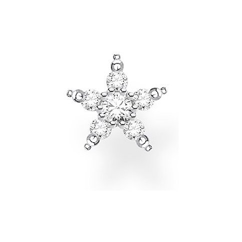 Thomas Sabo Ohrstecker aus 925er Silber mit Zirkonia in Sternform.