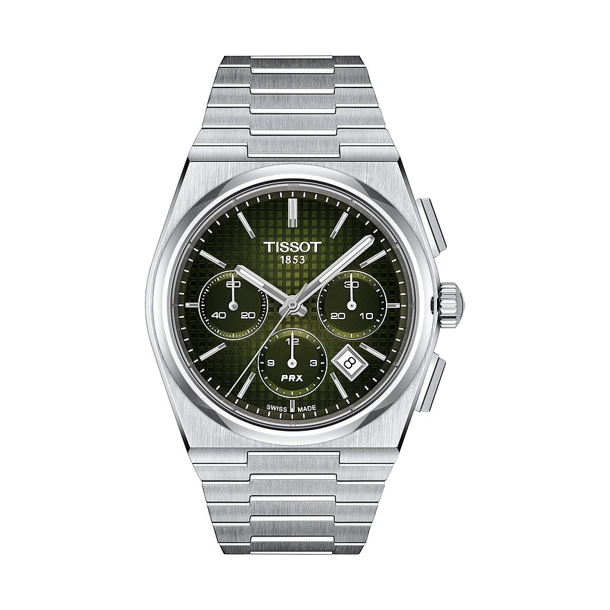 Tissot Chronograph PRX Automatik Chronograph T1374271109100, Herren, Edelstahl, Armband: Edelstahl, Automatik, analog