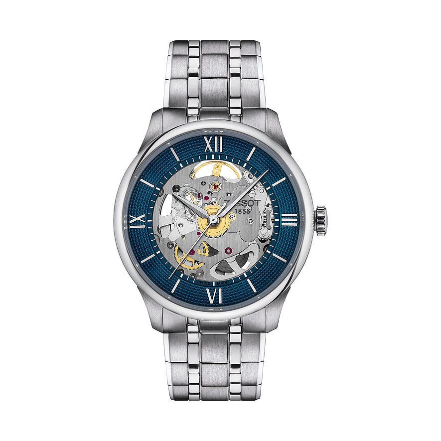 Tissot Unisexuhr Chemin des Tourelles T1398361104800, Unisex, Edelstahl, Armband: Edelstahl, Automatik, analog
