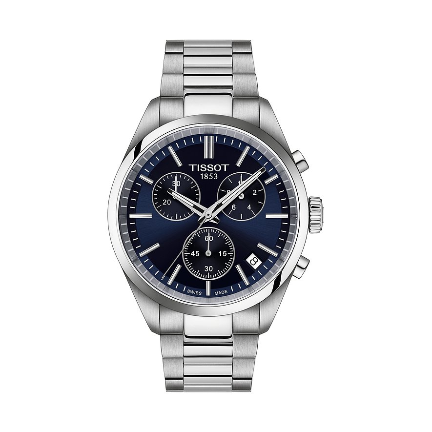 Tissot Chronograph PR100 Quarz Chronograph T1504171104100, Herren, Edelstahl, Armband: Edelstahl, Quarz, analog