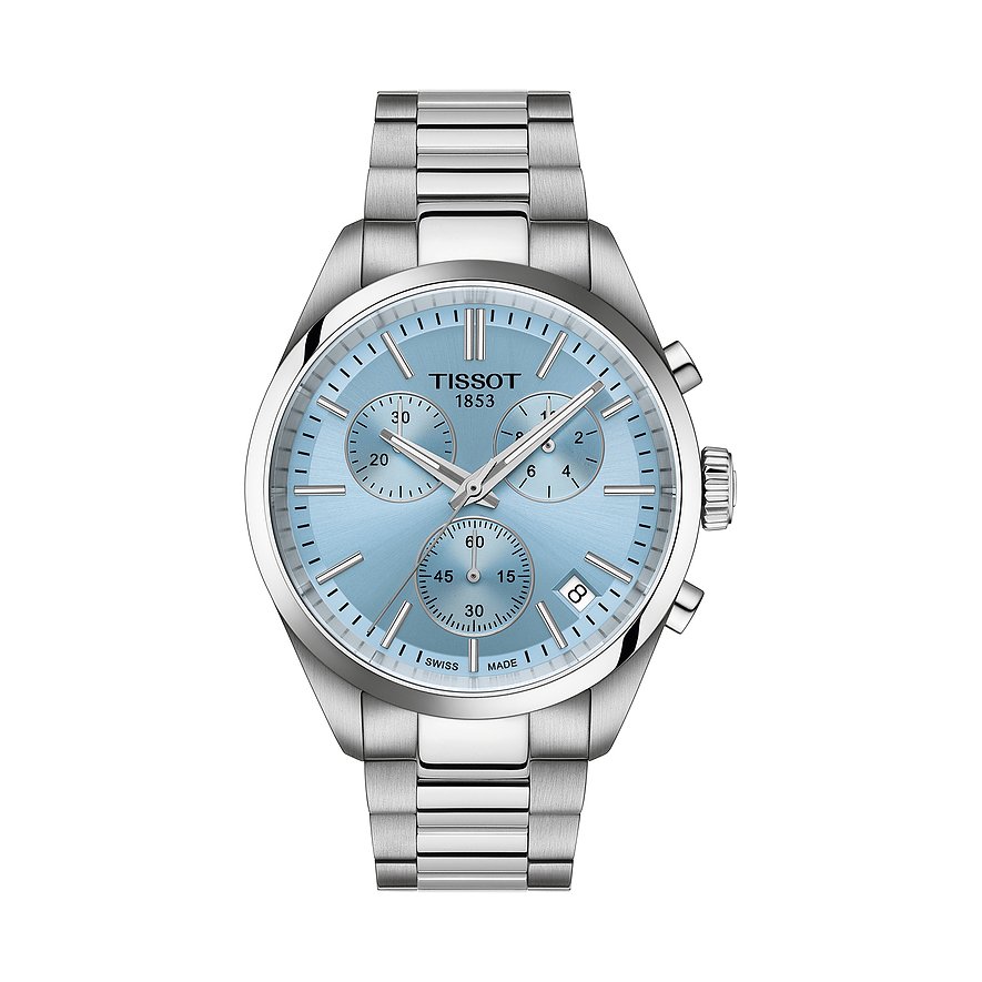 Tissot Chronograph PR100 Quarz Chronograph T1504171135100, Herren, Edelstahl, Armband: Edelstahl, Quarz, analog