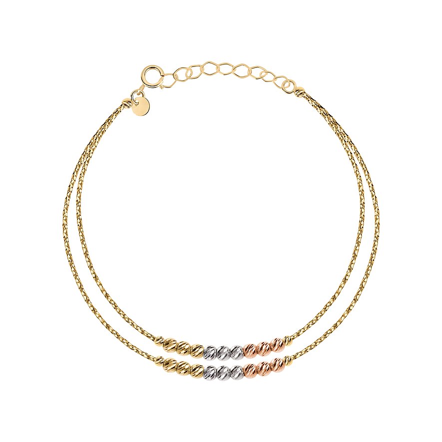 CHRIST Armband, Damen, 585er Gelbgold, 585er Weißgold, 585er Roségold, tricolor
