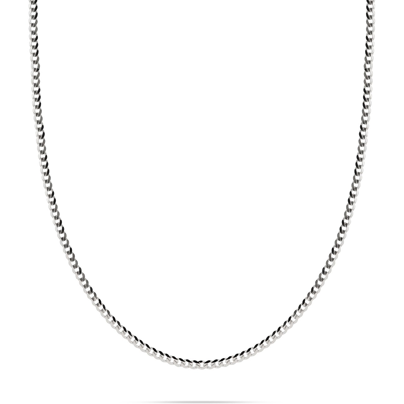 FAVS Silberkette aus 925er Silber, flache Glieder.