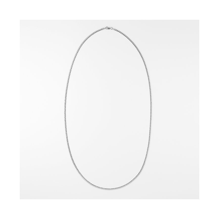 FAVS Halskette aus 925er Silber mit flachen Gliedern.
