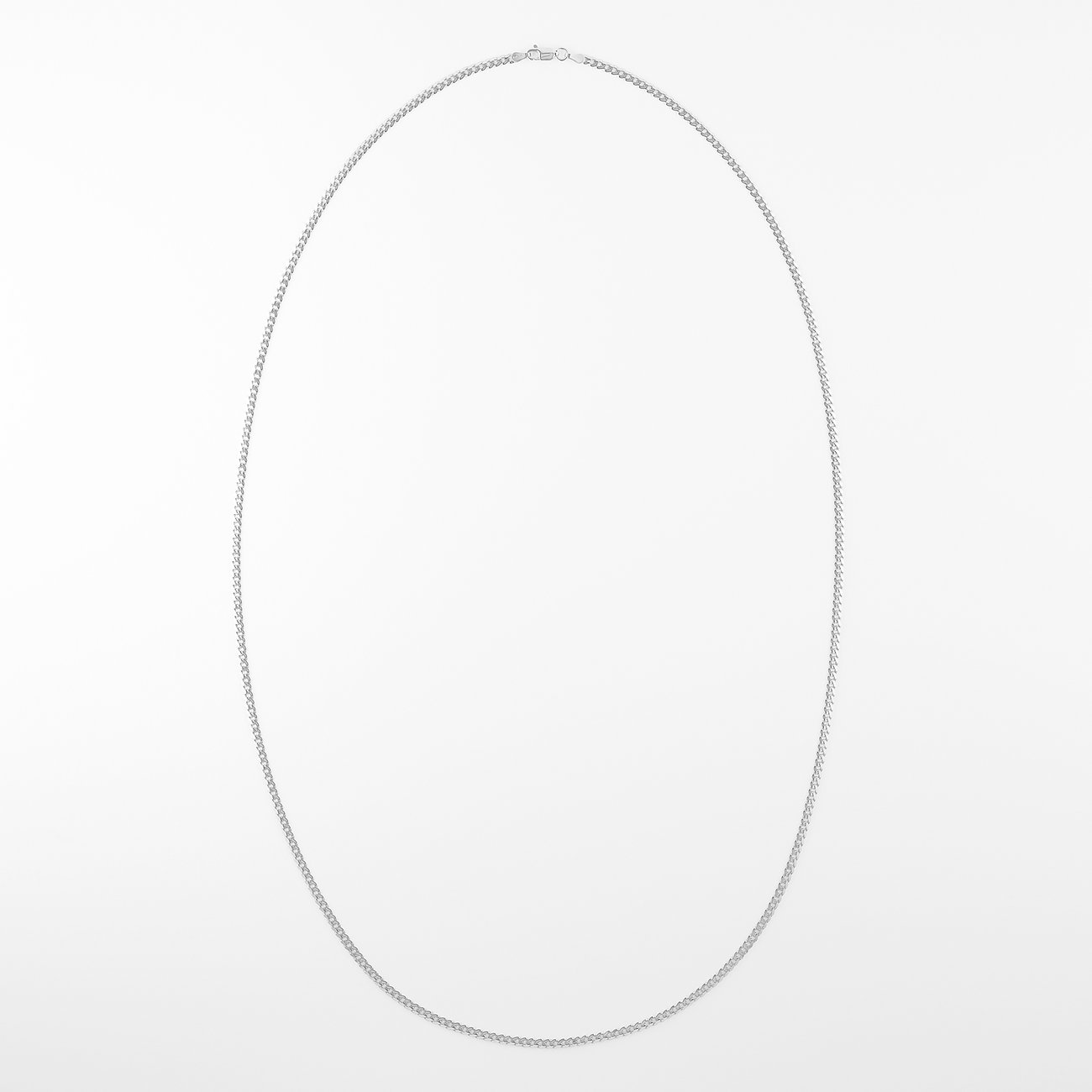 Collier FAVS en argent 925 avec chaîne à maille gourmette et fermoir mousqueton.