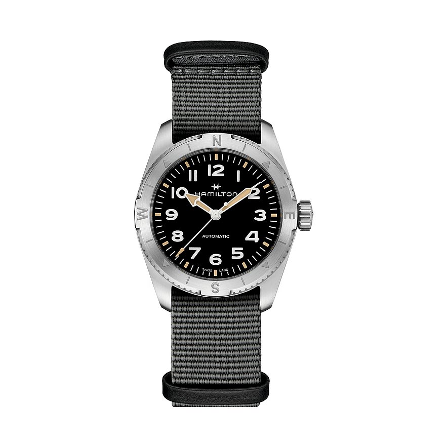 Hamilton Unisexuhr Khaki Field Expedition Automatic H70225930, Unisex, Edelstahl, Armband: Leder/Kautschuk, Automatik, analog