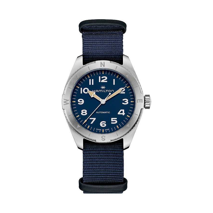 Hamilton Herrenuhr Khaki Field Expedition Automatic H70315940, Herren, Edelstahl, Armband: Textil, Automatik, analog