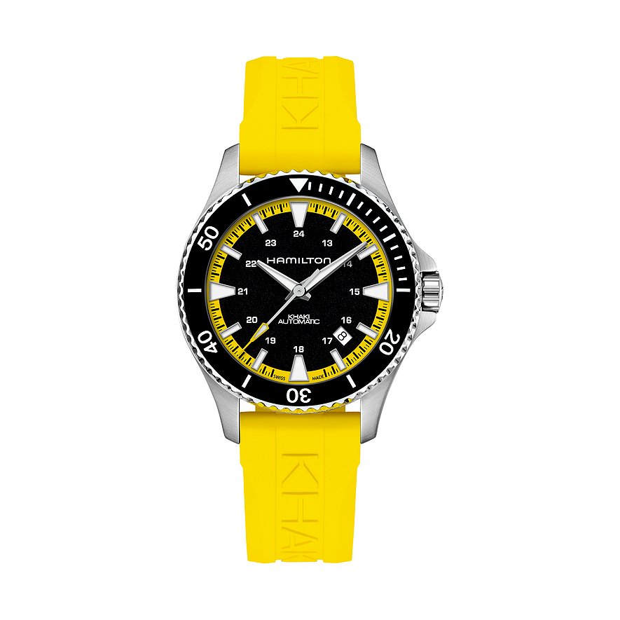 Hamilton Unisexuhr Khaki Scuba Automatic H82395332, Unisex, Edelstahl, Armband: Kautschuk, Automatik, analog