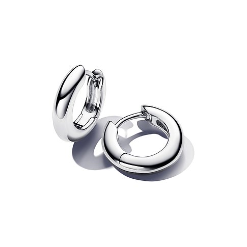 Pandora Creolen aus 925er Silber, poliert, mit Verschluss.