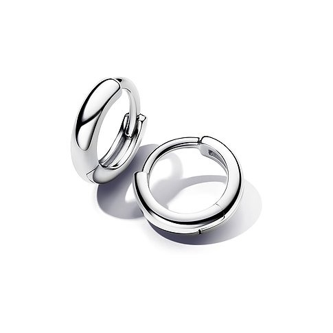 Pandora Ohrringe aus 925er Silber, poliert, Creolen.