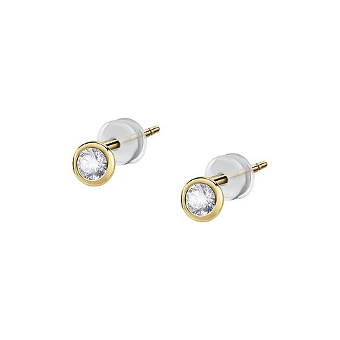 FAVS Ohrstecker aus 375 Gelbgold mit Zirkonia.