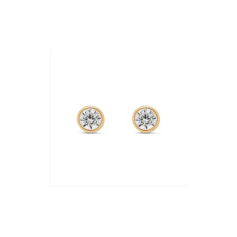 FAVS Ohrstecker aus 375 Gelbgold mit Zirkonia.