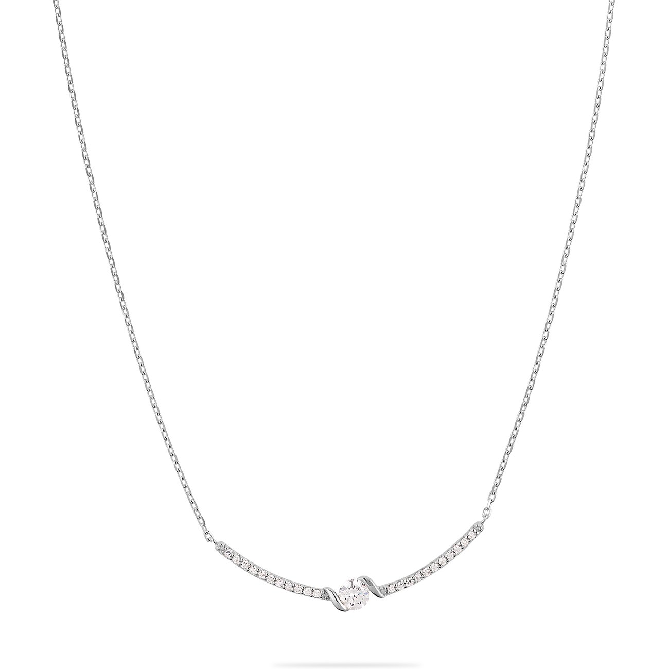 FAVS Halsschmuck aus 375 Weißgold mit Zirkonia.