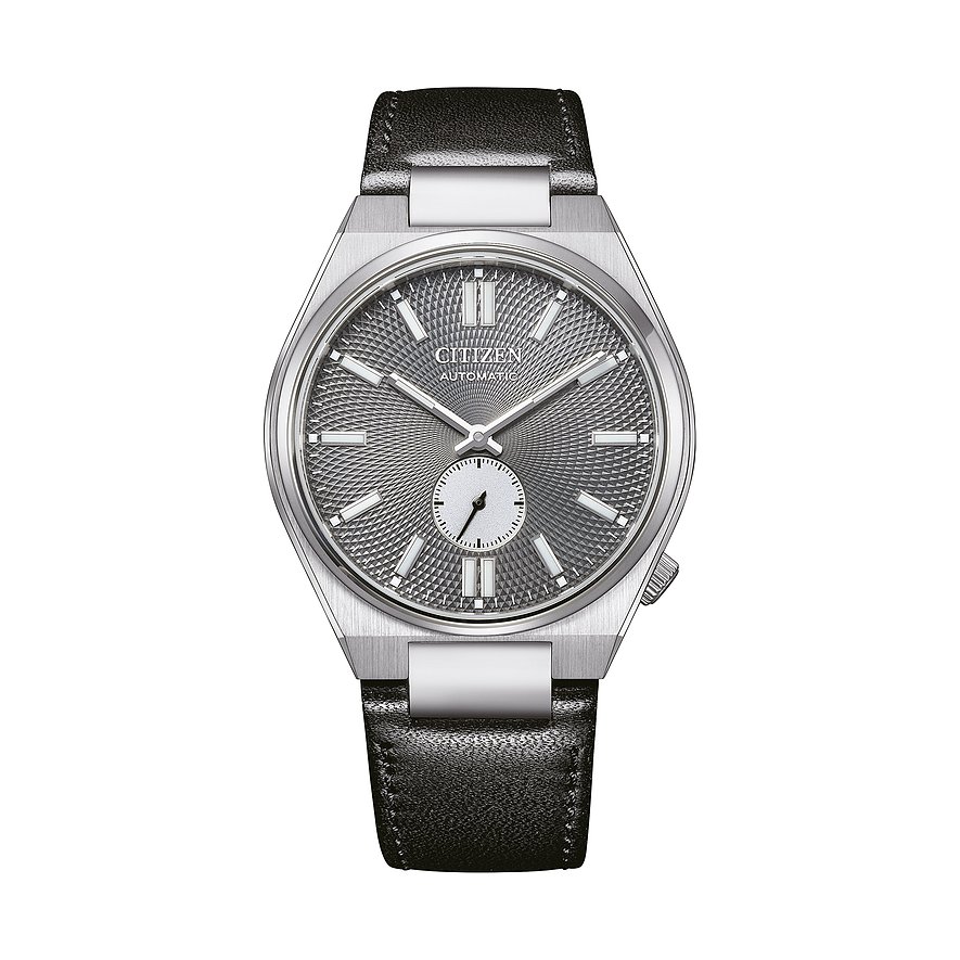 Citizen Herrenuhr Mechanik NK5010-01H, Herren, Edelstahl, Armband: Leder, Automatik, analog