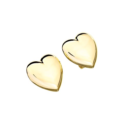 Chiara Ferragni Ohrringe aus Messing, goldfarben, Herzform.