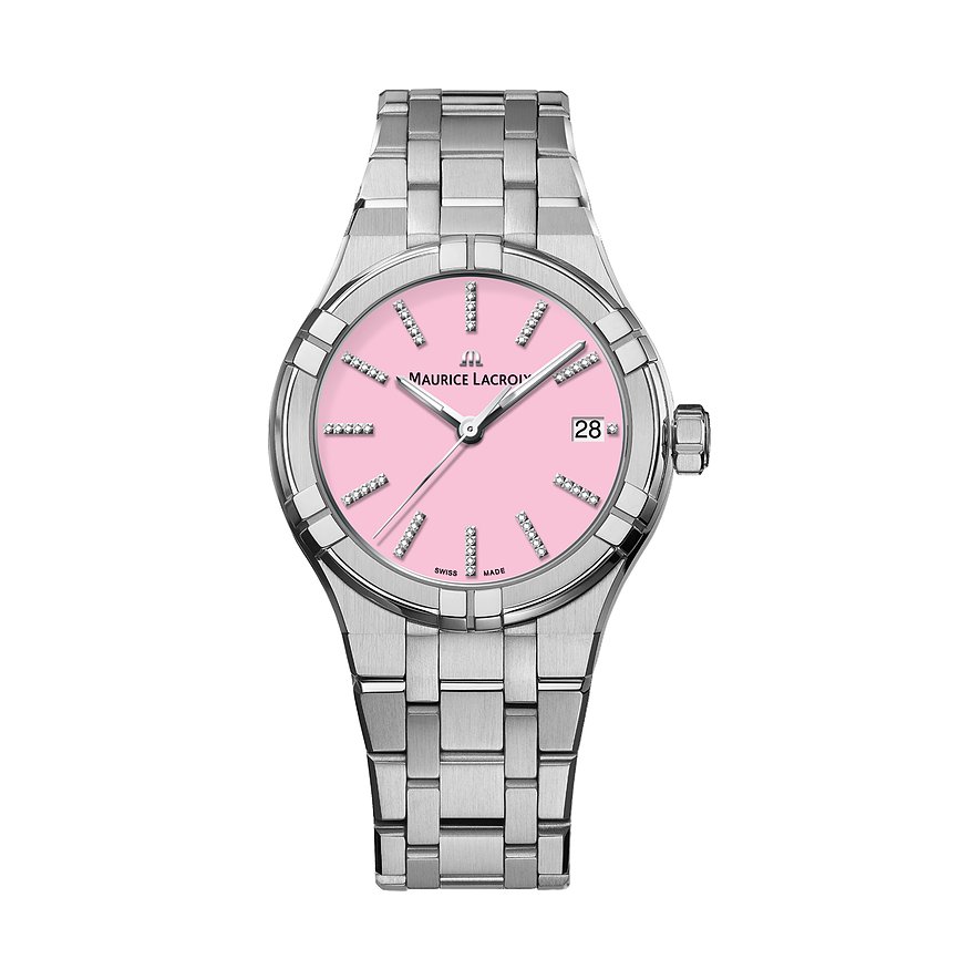 Maurice Lacroix Damenuhr Aikon Quartz AI1106-SS002-550-1, Damen, Edelstahl, Armband: Edelstahl, Quarz, analog