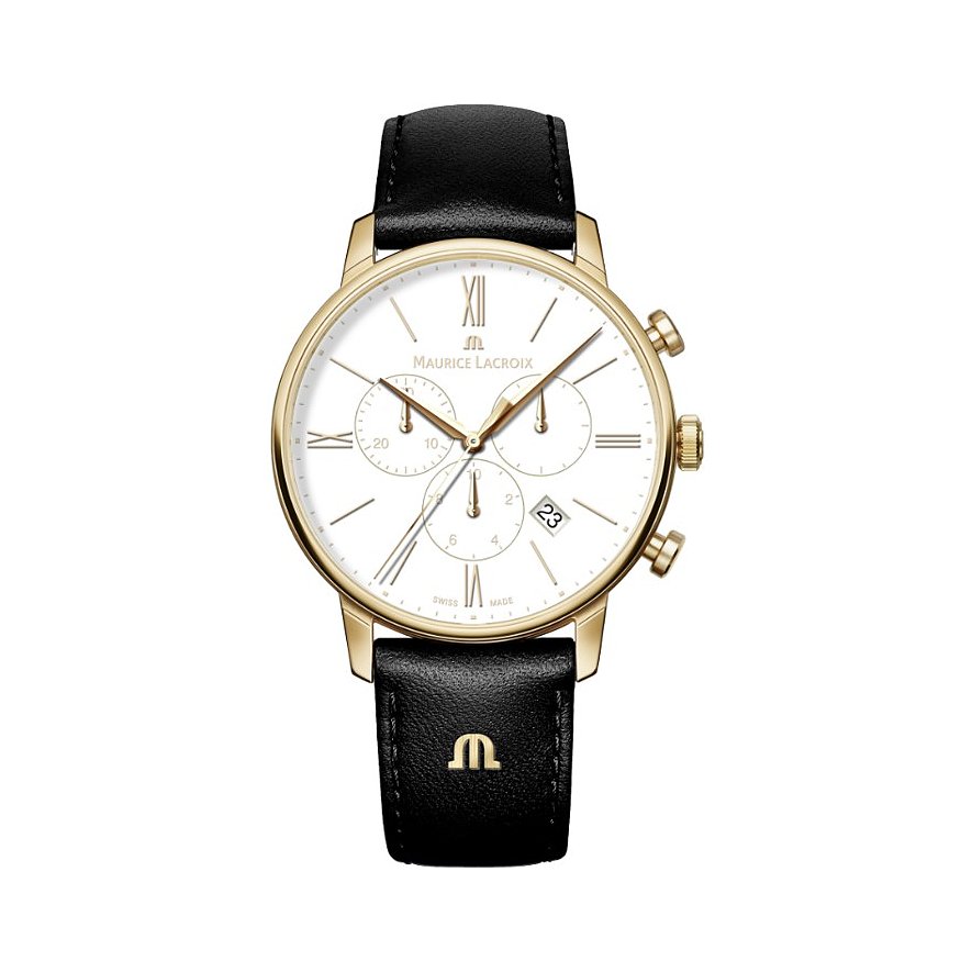 Maurice Lacroix Unisexuhr Eliros EL1098-PVY01-110-2, Unisex, Edelstahl, Armband: Kalbleder, Quarz, analog