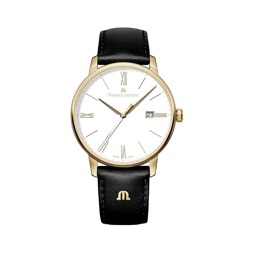 Maurice Lacroix Unisexuhr Eliros EL1118-PVY01-110-2, Unisex, Edelstahl, Armband: Kalbleder, Quarz, analog