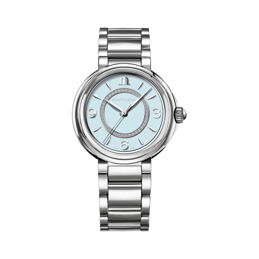 Maurice Lacroix Damenuhr Fiaba Quarz FA1104-SS002-E20-1, Damen, Edelstahl, Armband: Edelstahl, Quarz, analog