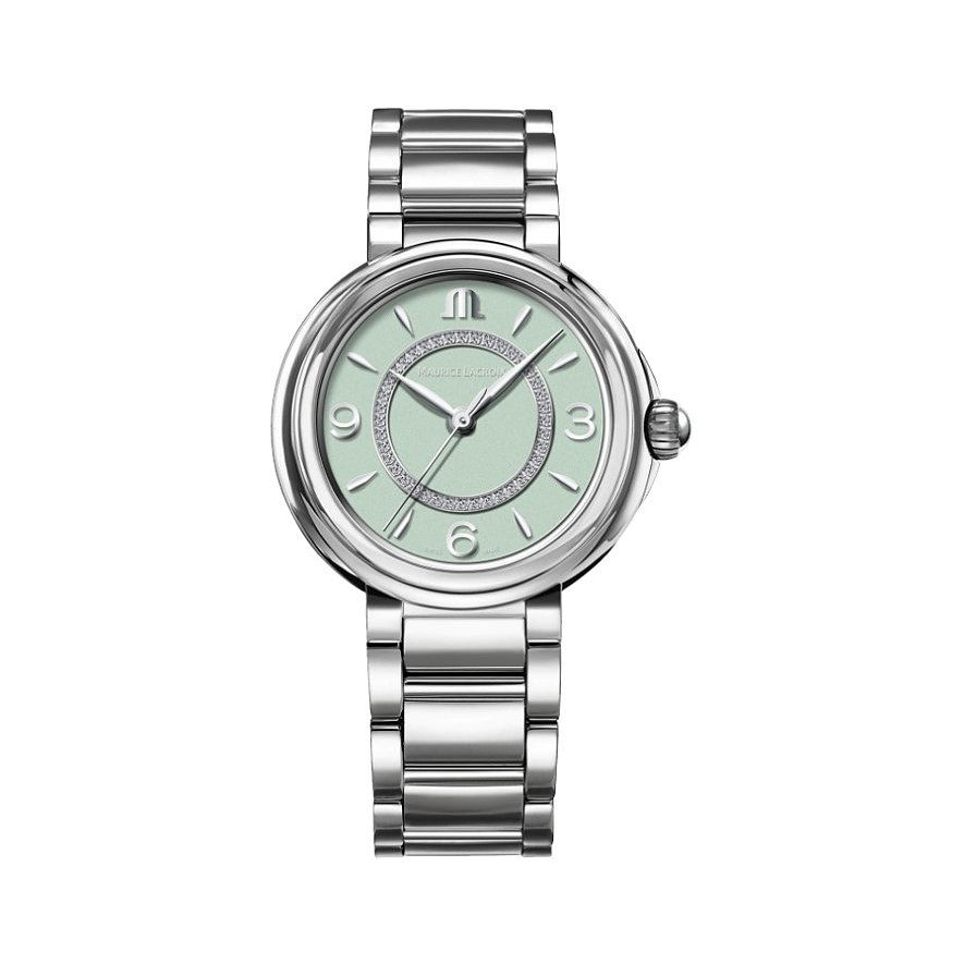 Maurice Lacroix Damenuhr Fiaba Quarz FA1104-SS002-G20-1, Damen, Edelstahl, Armband: Edelstahl, Quarz, analog
