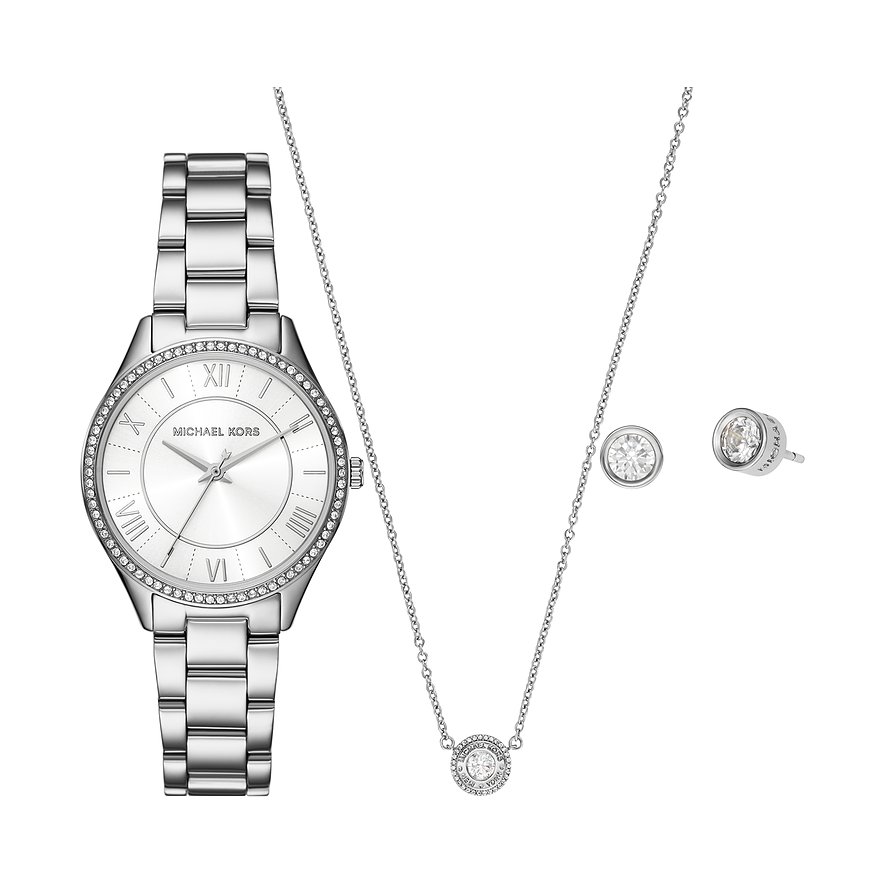 Michael Kors Uhren-Set LAURYN MK4851SET, Damen, Edelstahl, Armband: Edelstahl, Quarz, analog