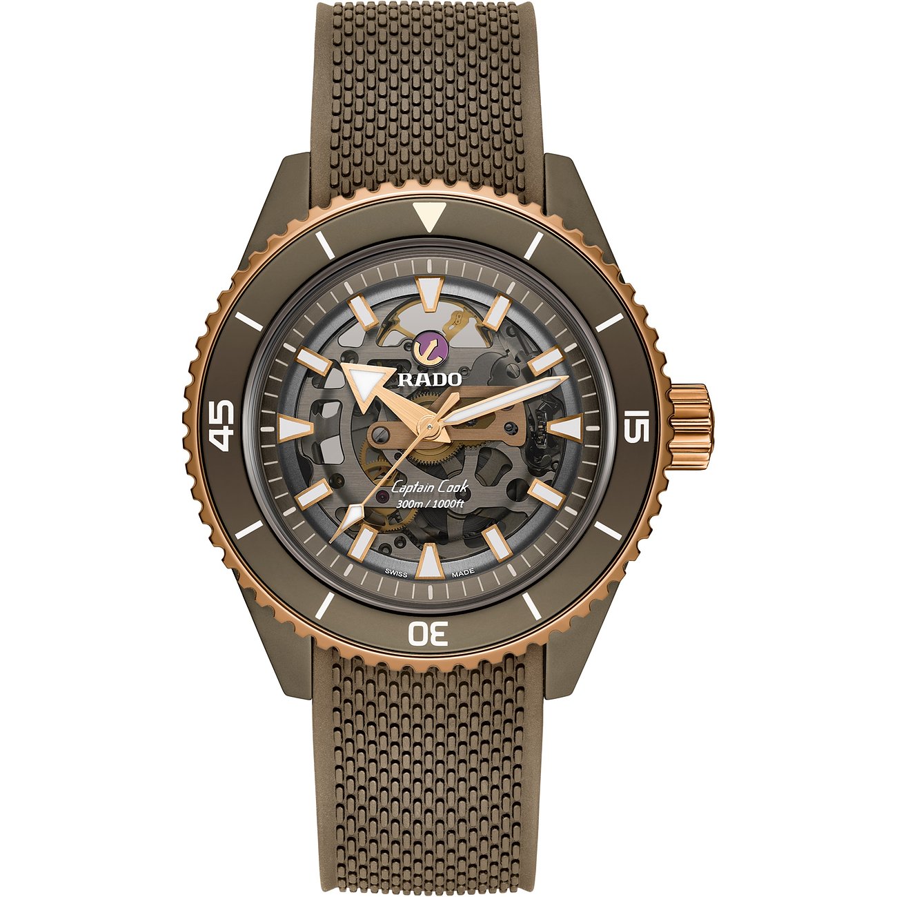 Rado Herrenuhr Captain Cook Hight-Tech Ceramic Skeleton R32150168