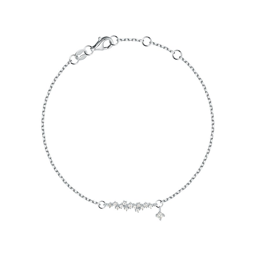 FAVS Armband Zirkonia, Damen, 925er Silber, silber