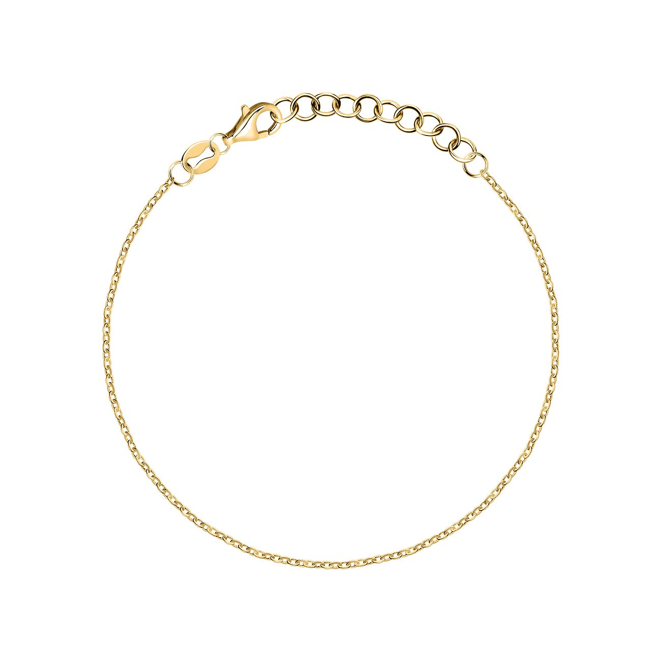 Bracelet FAVS en argent 925, chaîne à maillons avec fermoir mousqueton.