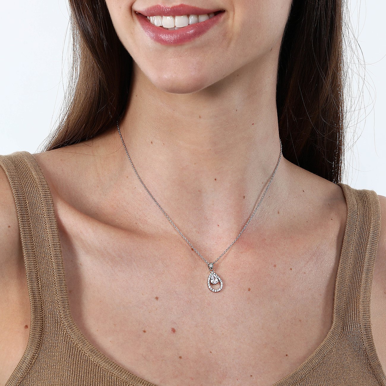 Collana FAVS in argento 925 con zircone.