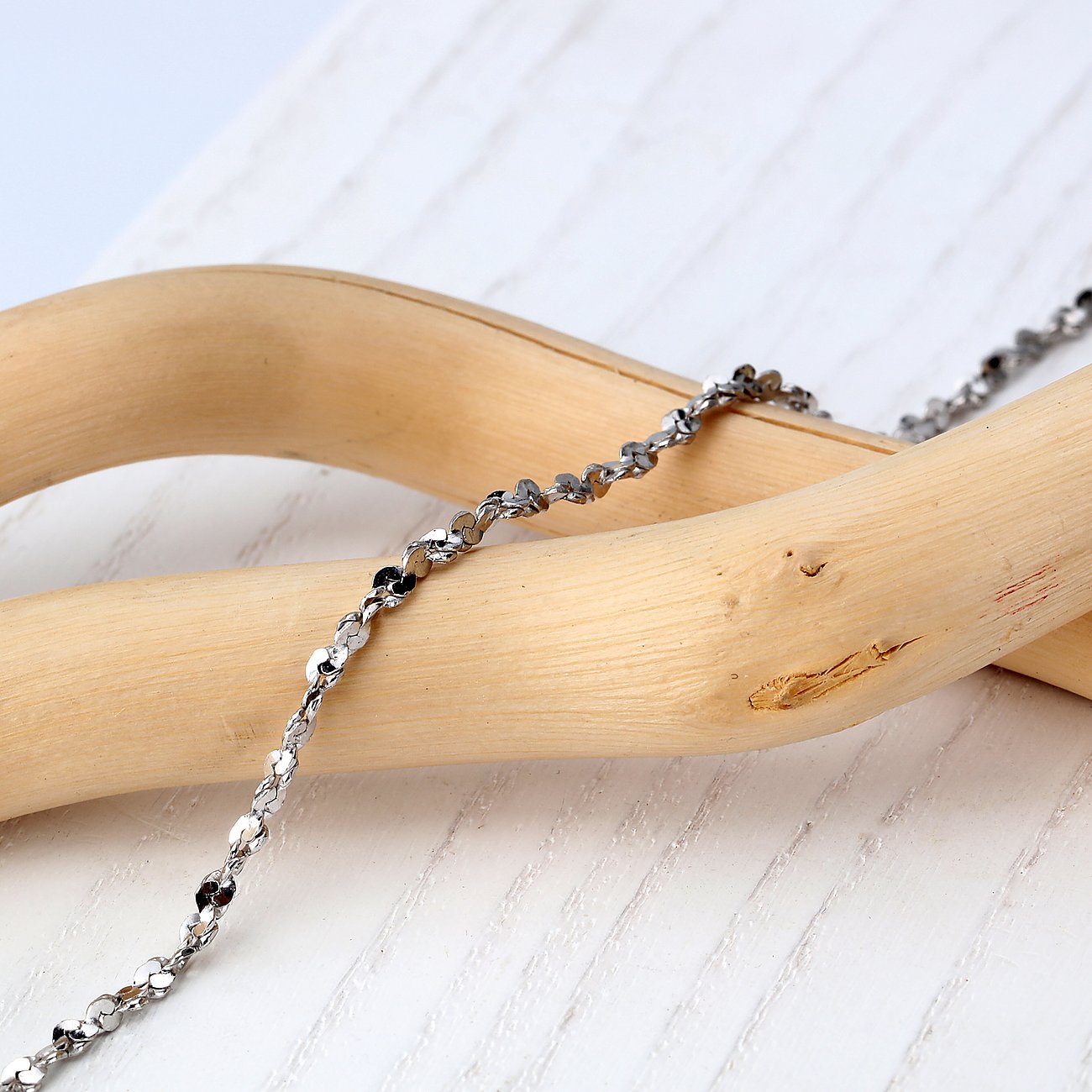 FAVS Armband aus 925er Silber mit flachen Gliedern.