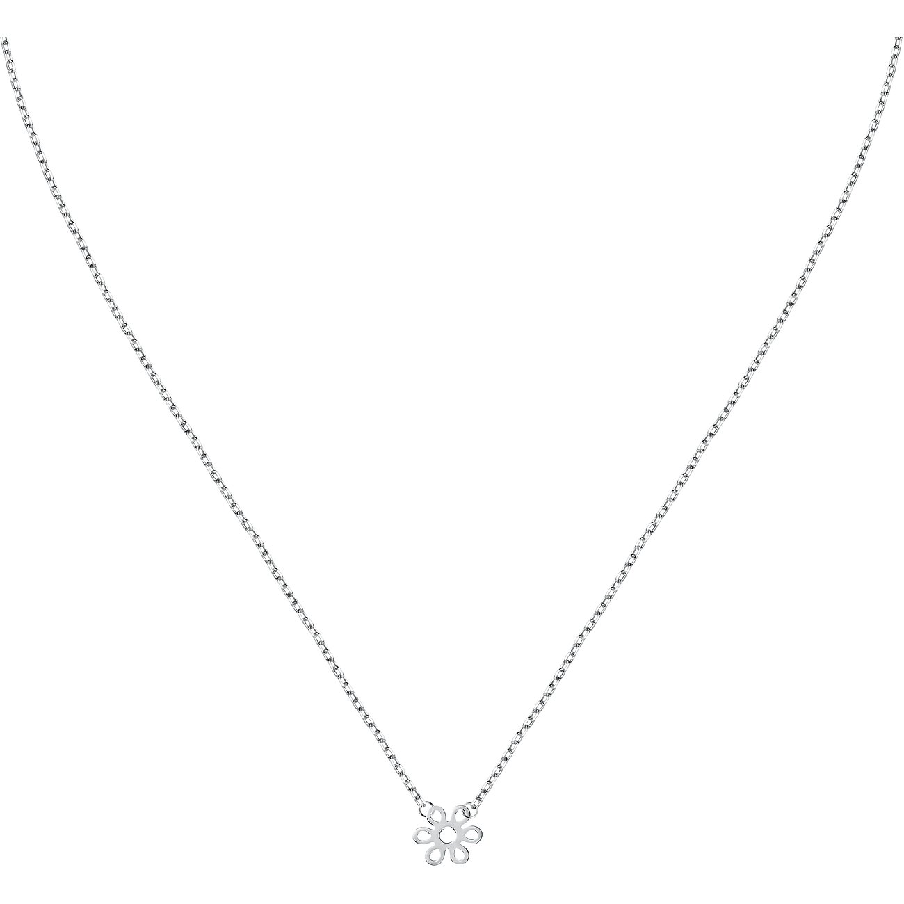 FAVS Halsschmuck aus 925er Silber mit Blumenanhänger.