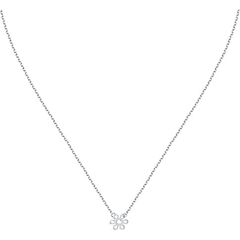 FAVS Halsschmuck aus 925er Silber mit Blumenanhänger.