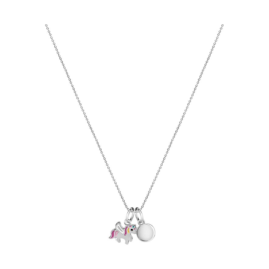 FAVS Kette, Mädchen, 925er Silber, Emaille, silber, Verschluss: Federring