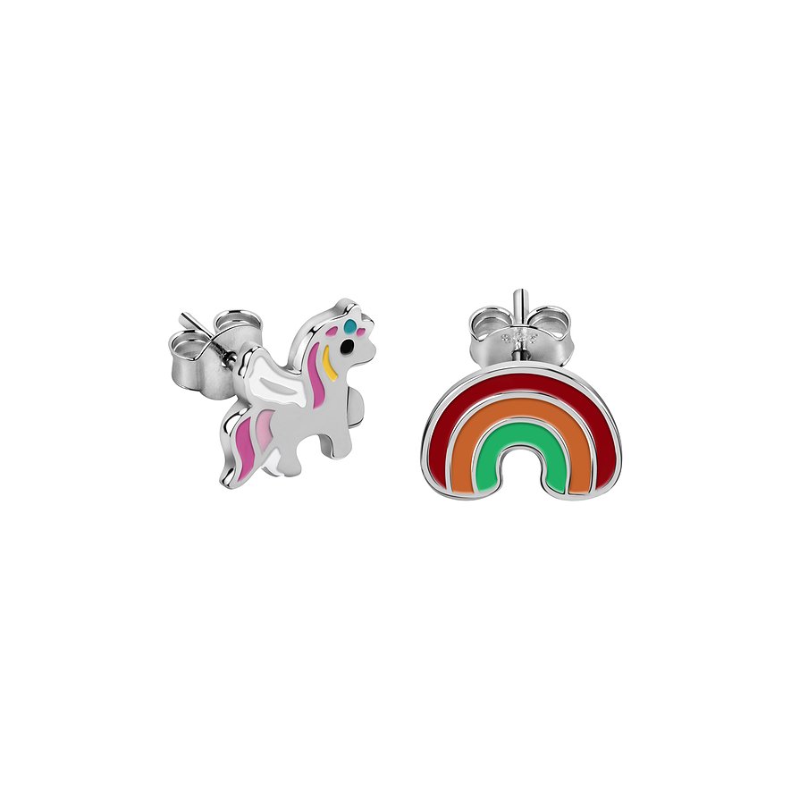 FAVS Kinderohrring, Mädchen, 925er Silber, Emaille, silber
