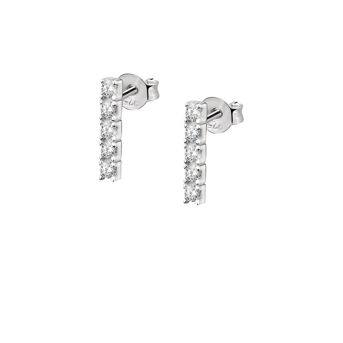 Orecchini a lobo FAVS in argento 925 con zirconi bianchi.