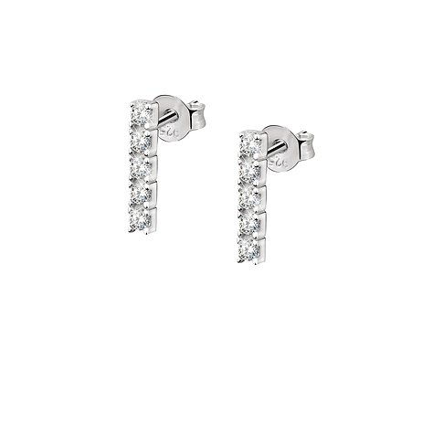 FAVS örhängen i 925 sterlingsilver med vita zirkoner.