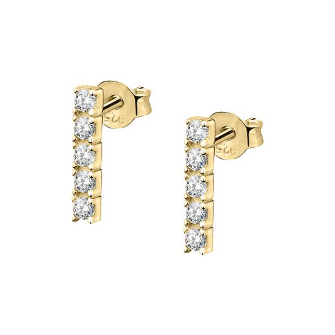 FAVS Ohrstecker aus 925er Silber mit weißen Zirkonia.