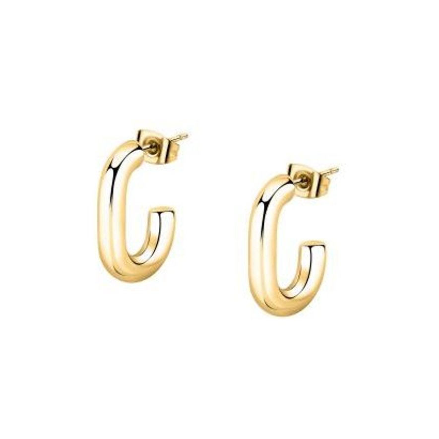 FAVS Creolen, Damen, Edelstahl, gelbgold