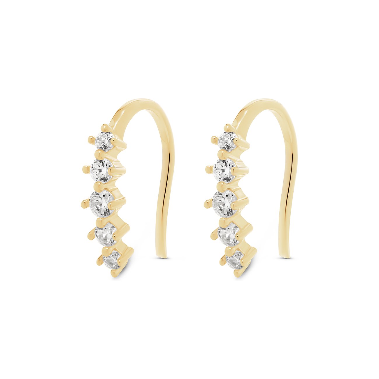 FAVS Ohrringe aus 375 Gelbgold mit Zirkonia.