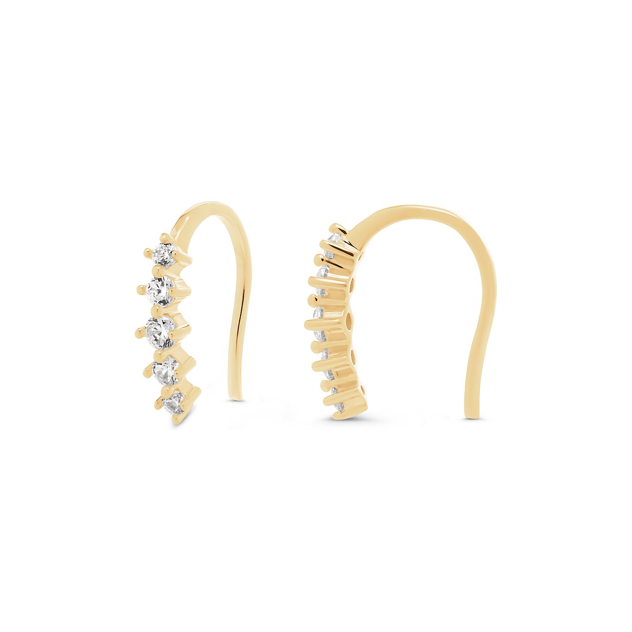 FAVS Ohrringe aus 375 Gelbgold mit Zirkonia.