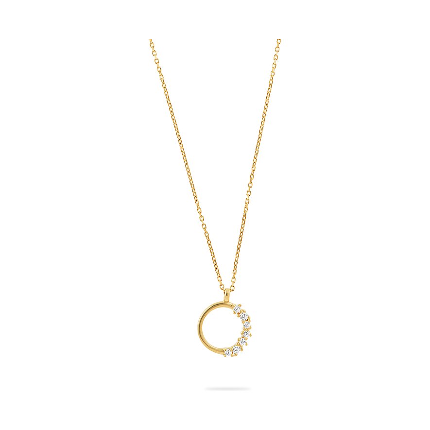 FAVS Kette, Zirkonia, Damen, 375er Gelbgold, gelbgold