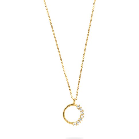 Collana FAVS in oro giallo 375 con zircone.