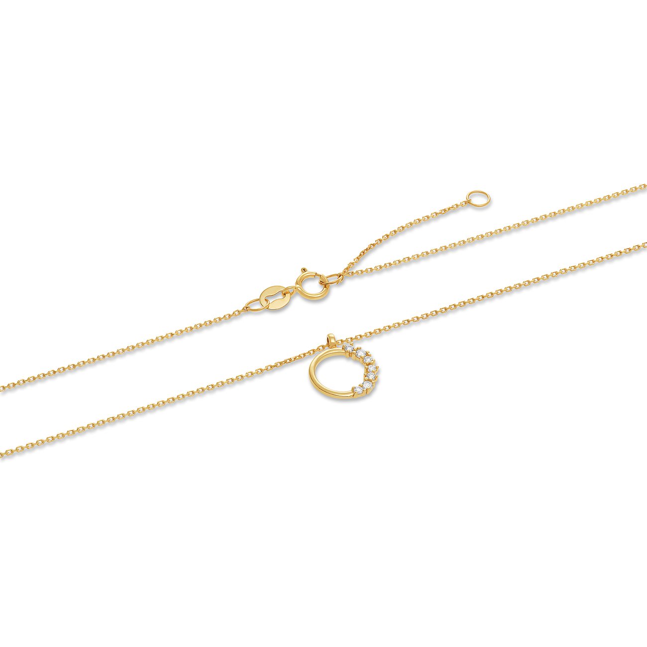 FAVS Damen Halskette aus 375 Gelbgold mit Zirkonia.